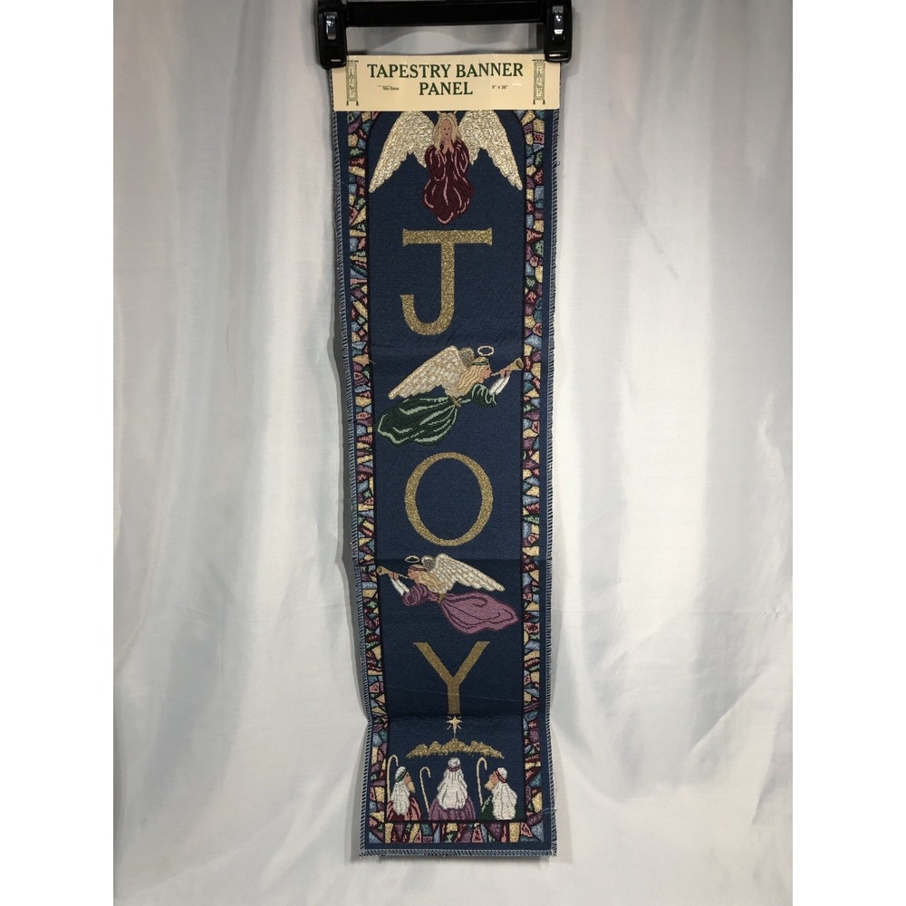 "JOY" Tapestry Banner Panel 9" X 36"- NEW